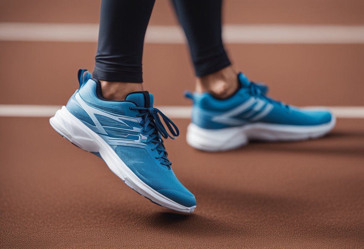 A foot rolling inward, causing strain on ankle and knee. Supportive footwear and exercises can help prevent pronation-related issues