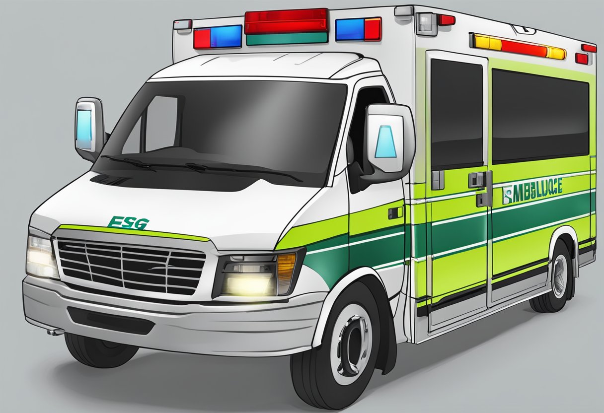 An ambulance with ESG signage is required at medical transport companies