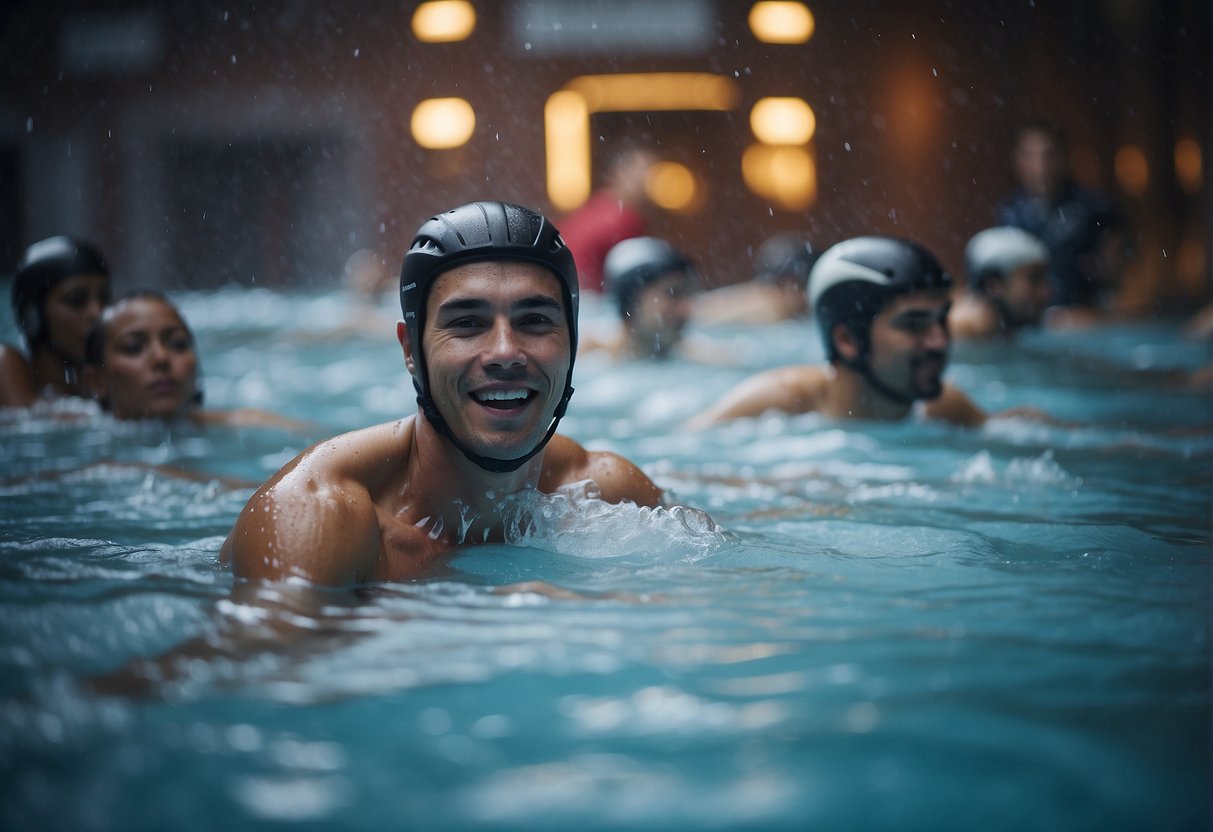 Athletes and fitness enthusiasts immerse in ice baths, feeling relief and reduced muscle soreness