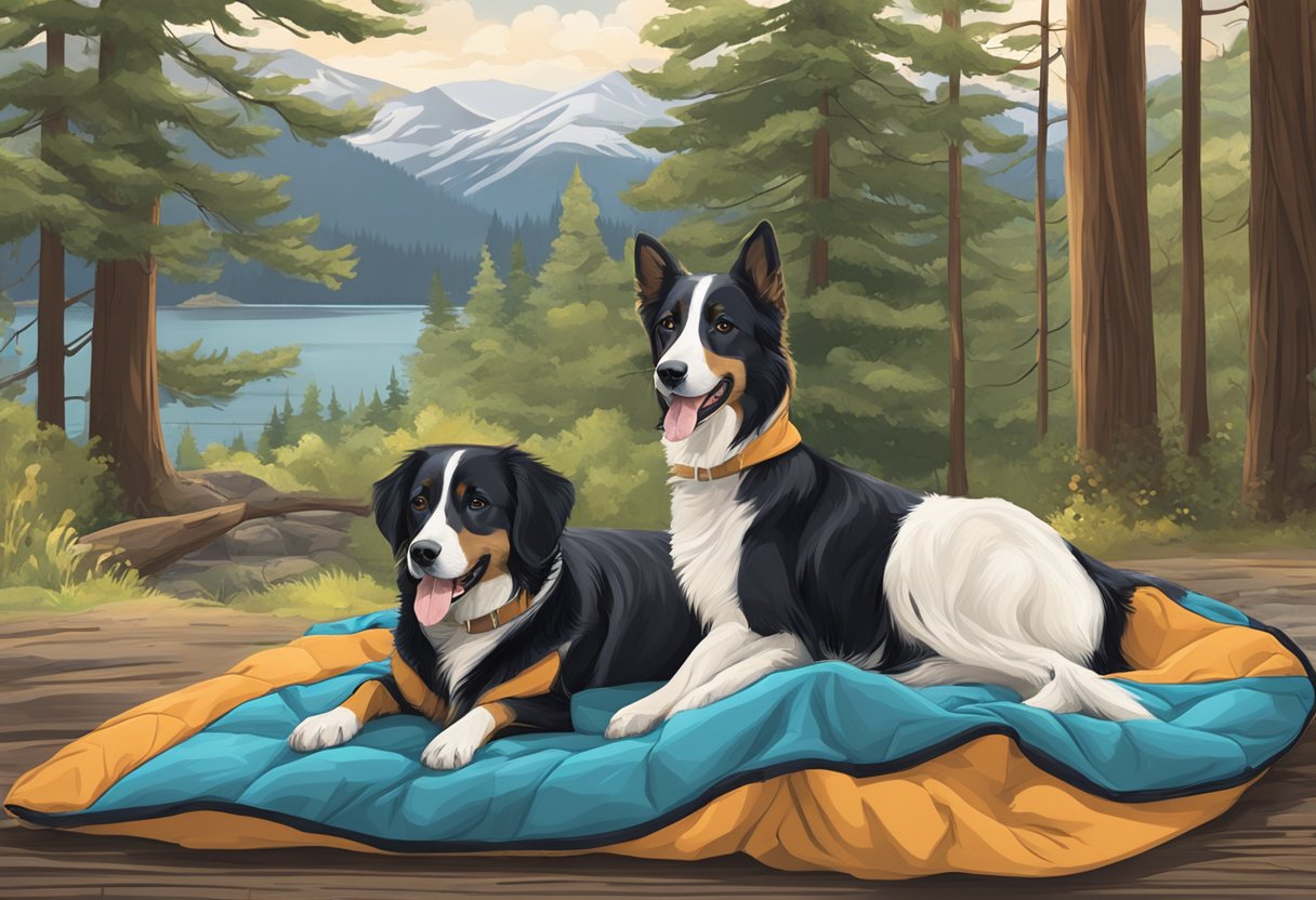 A cozy dog blanket with durable, waterproof material and soft, warm fleece lining. Perfect for outdoor adventures with man's best friend