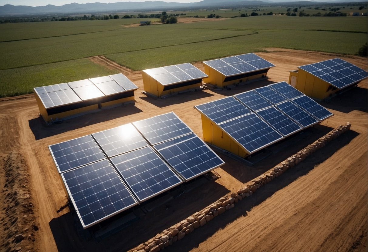 Solar panels orbiting in space, then being transported to Earth. Scientists testing panels in various environments. Panels being installed on buildings and in open fields