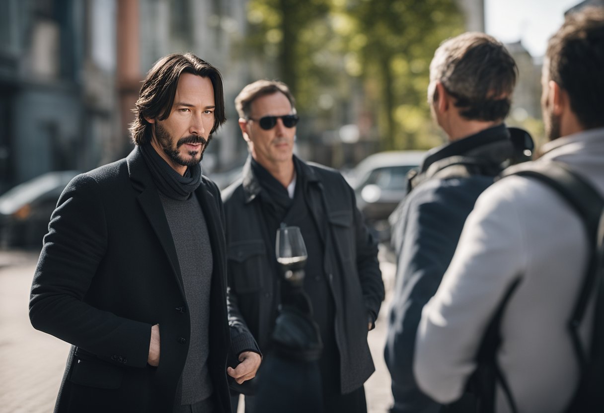 Keanu Reeves is on set in Berlin, filming for a new project