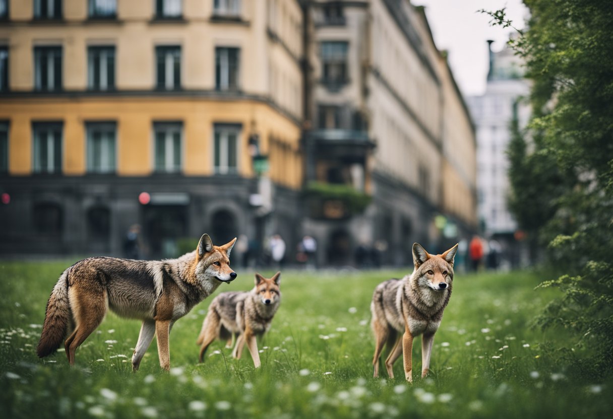Kojoten streifen durch Berlins urbane Landschaft und fügen sich in die Mischung aus Natur und Zivilisation der Stadt ein