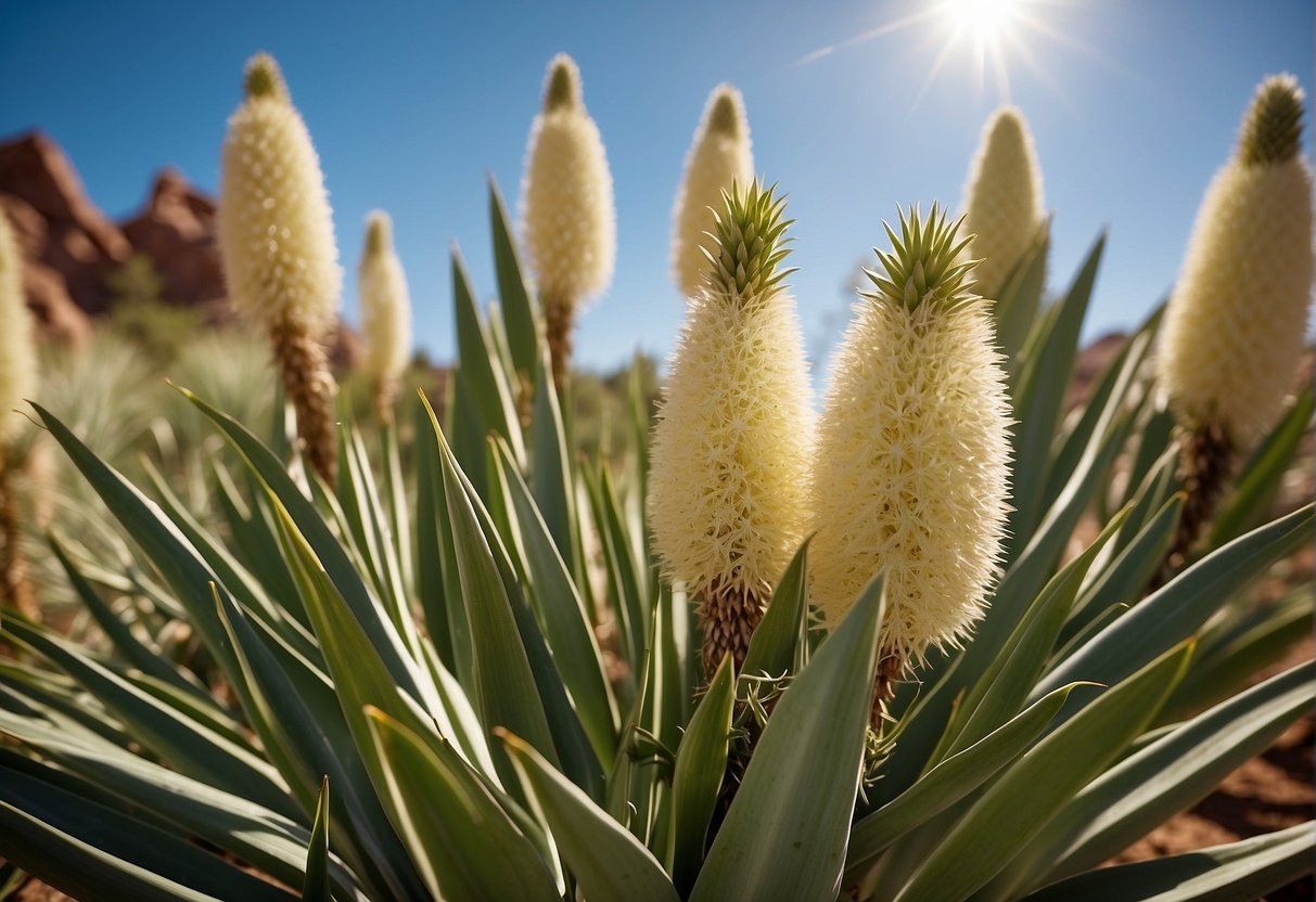 Yucca plants attract pollinators, provide shelter for small animals, and help maintain soil health in the garden