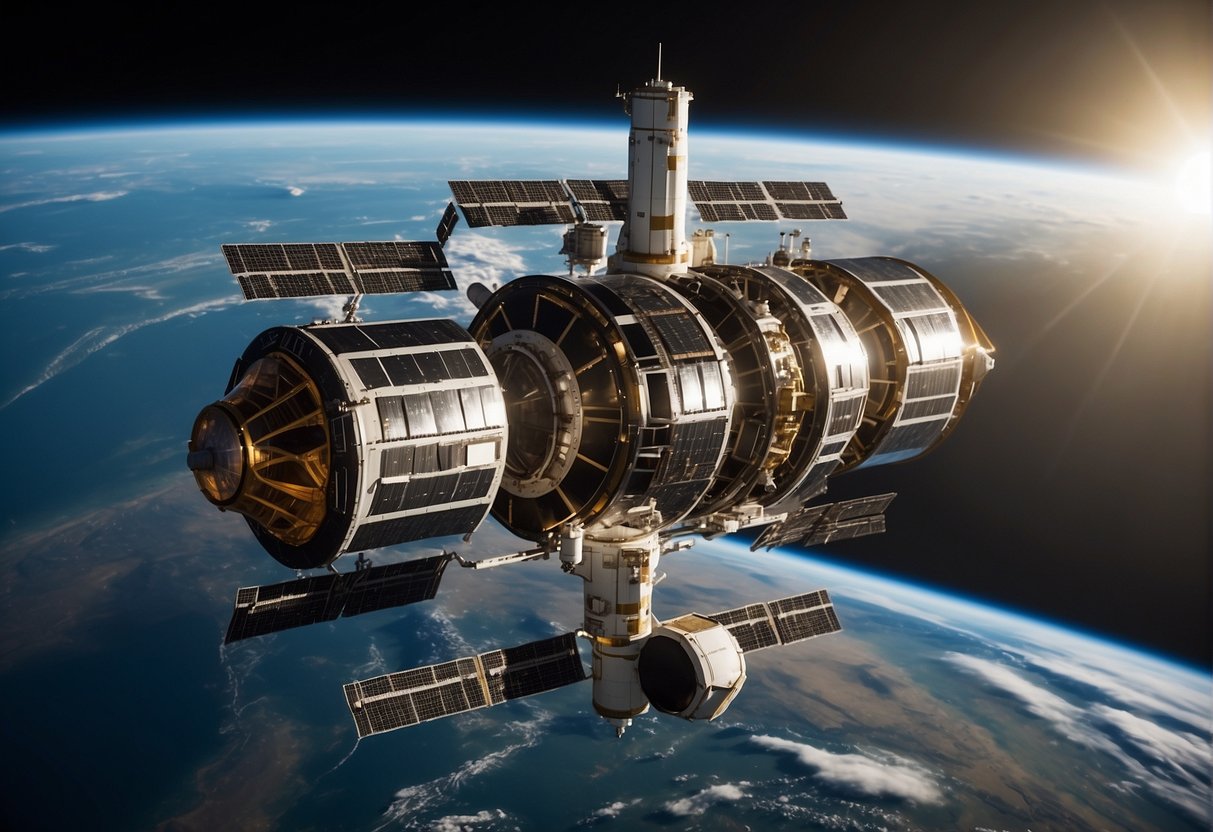 The space station modules are connected, showcasing the collaboration between international partners and suppliers