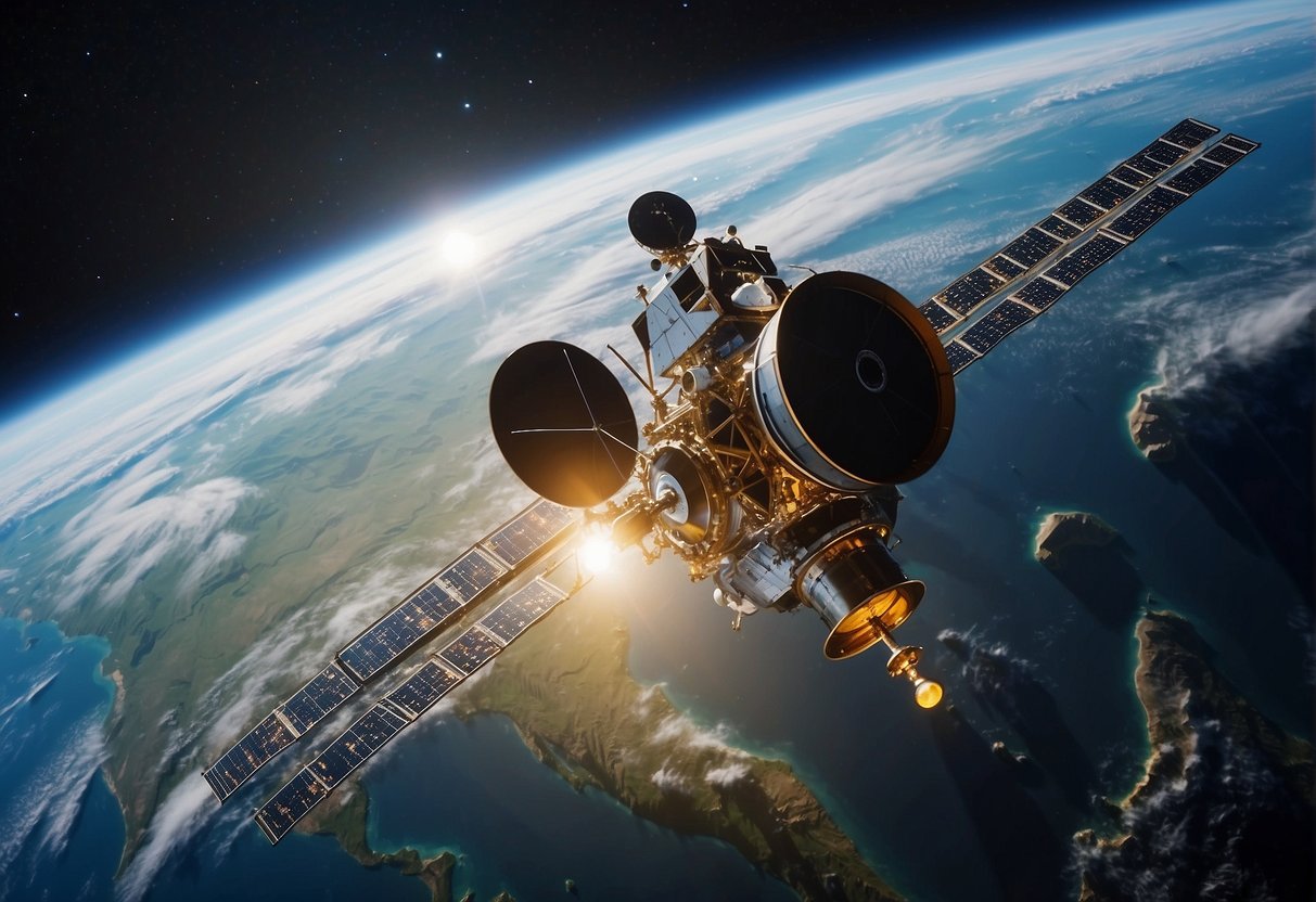 Satellites orbit Earth, monitoring its environment. They collect data for scientific research, aiding in understanding and protecting our planet