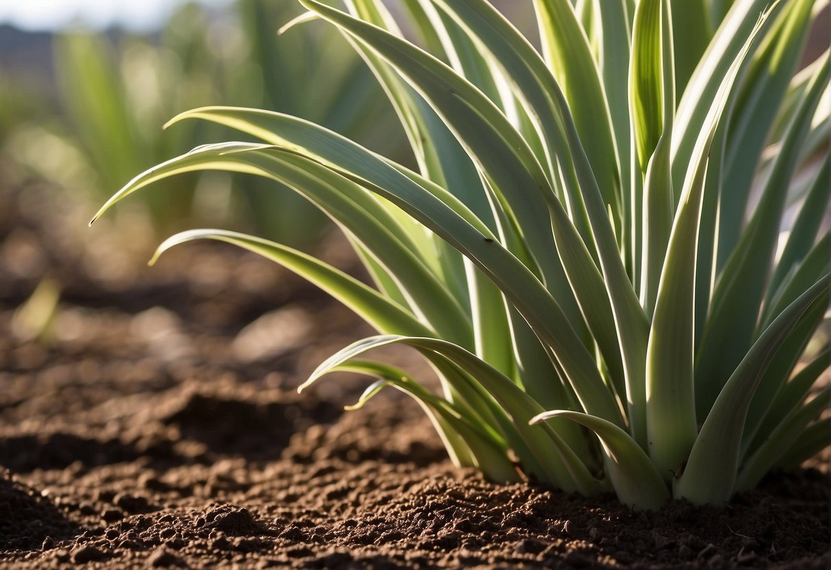 Yucca plants require well-draining soil with a mix of sand, perlite, and peat moss. The soil should be slightly acidic to neutral in pH
