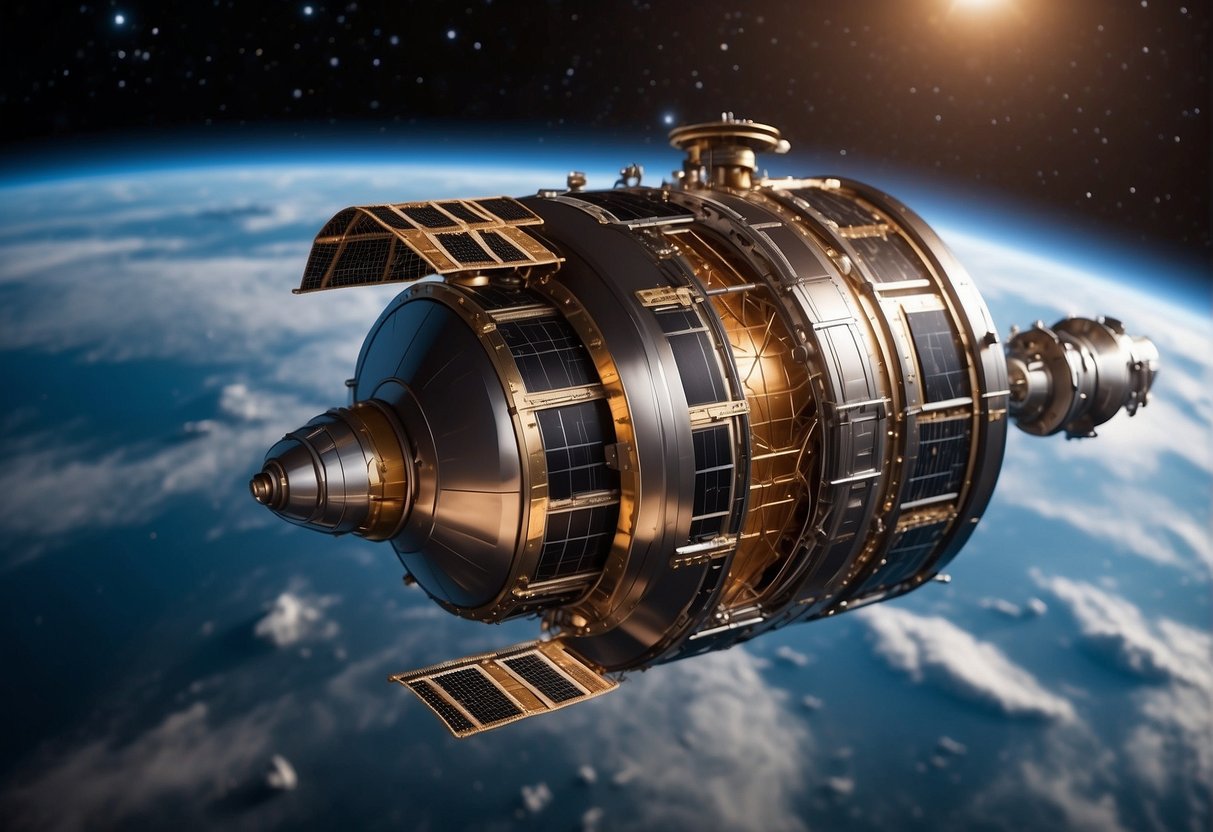 A spacecraft sends signals through the vacuum of space, with advanced communication technologies overcoming the challenges of long-distance transmission