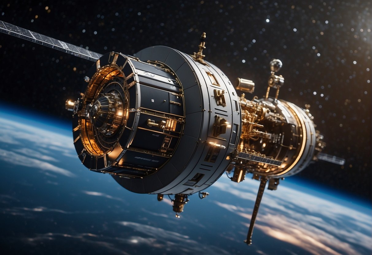 A spacecraft transmits data through a vacuum, facing communication challenges