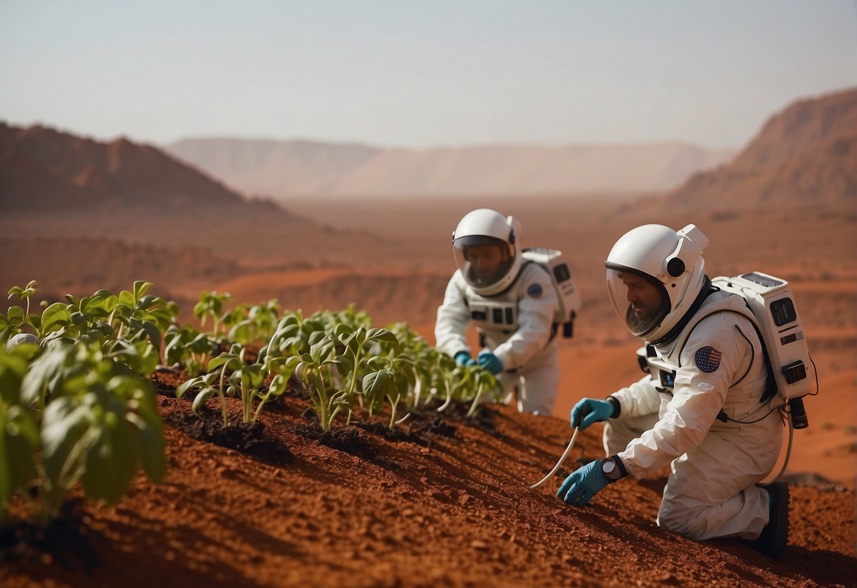  Life on Mars - Mars colonists tend hydroponic gardens, repair solar panels, and conduct research in their habitat. Dust storms roll across the red landscape