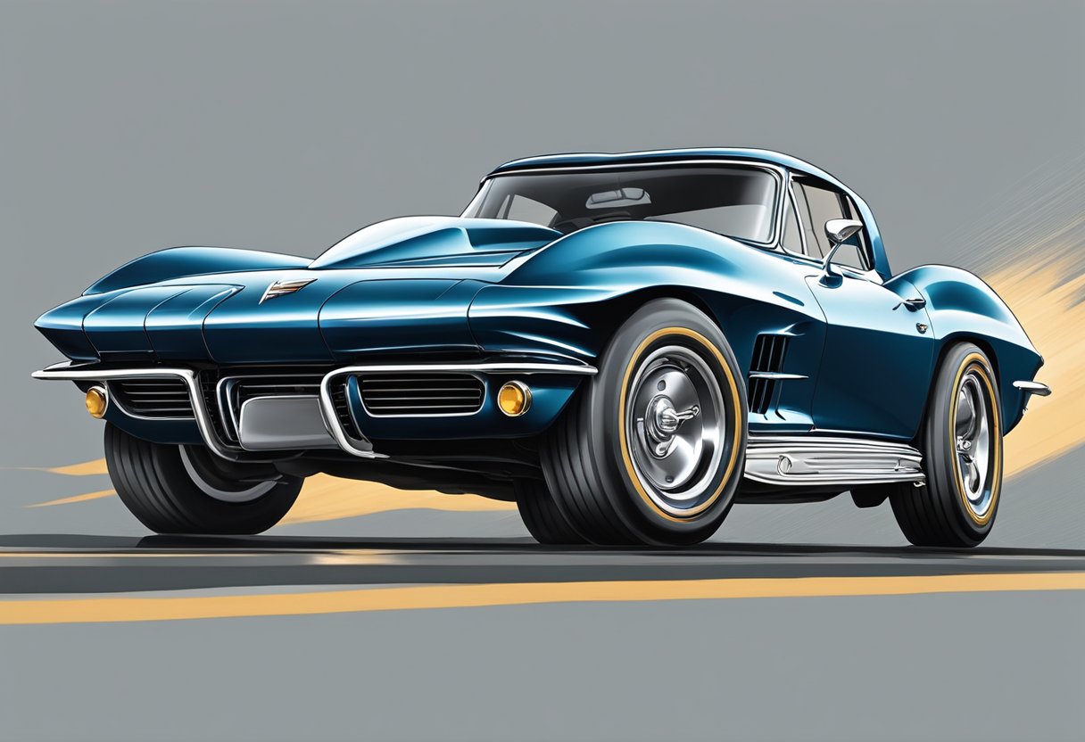 The sleek Corvette roars down the open road, its powerful engine propelling it forward with speed and precision.

The iconic design and muscular stance exude raw power and performance