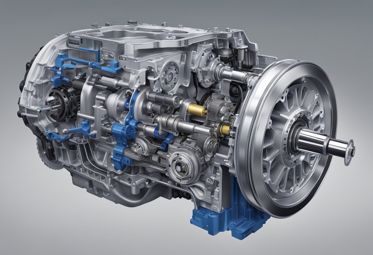 A cutaway view of a six-speed plus transmission, showcasing its internal components and highlighting the benefits and considerations of this technological advancement