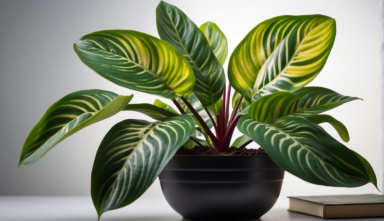 The "Prayer Plant Perfection" book cover features a lush, vibrant Maranta leuconeura plant with striking variegated leaves, positioned against a clean, white background