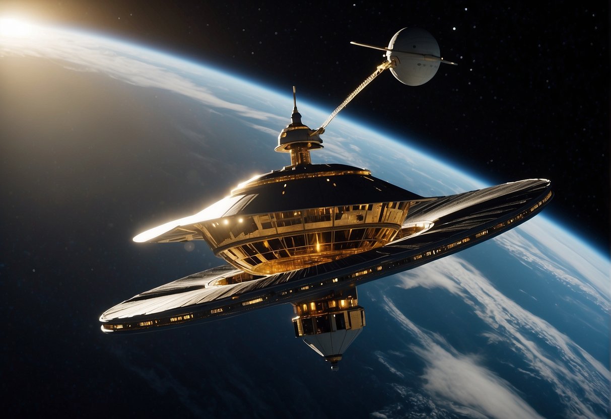 Voyager Missions - The Voyager spacecrafts soar through the vastness of space, their golden records broadcasting messages from Earth to potential extraterrestrial civilizations