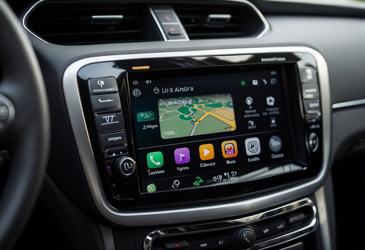 An Android phone connects to an Apple CarPlay display in a car, showing compatibility between the two devices