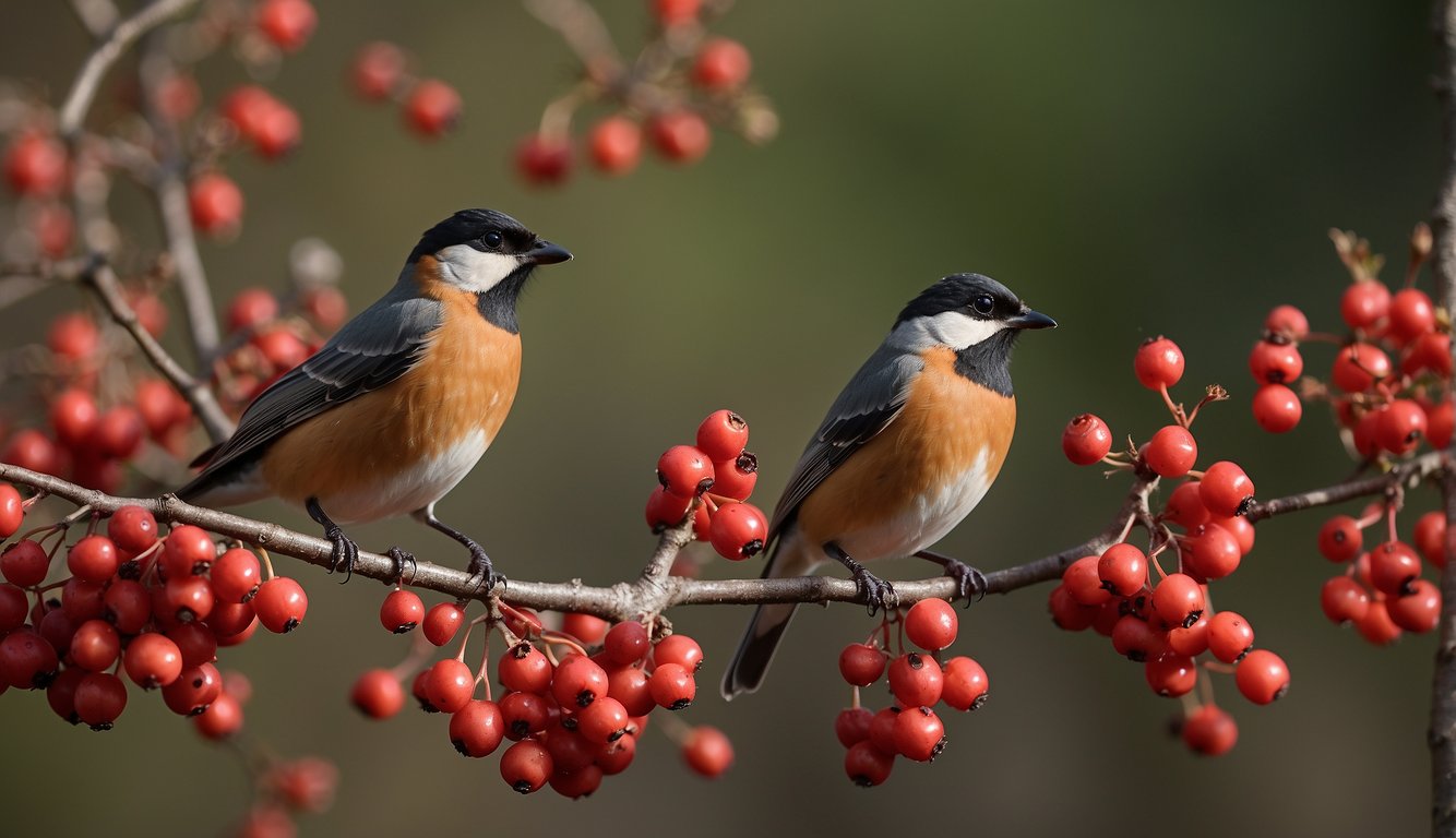 Birds feed on red berries, spreading seeds.

Barberry shades native plants. Invasive species disrupts ecosystem balance