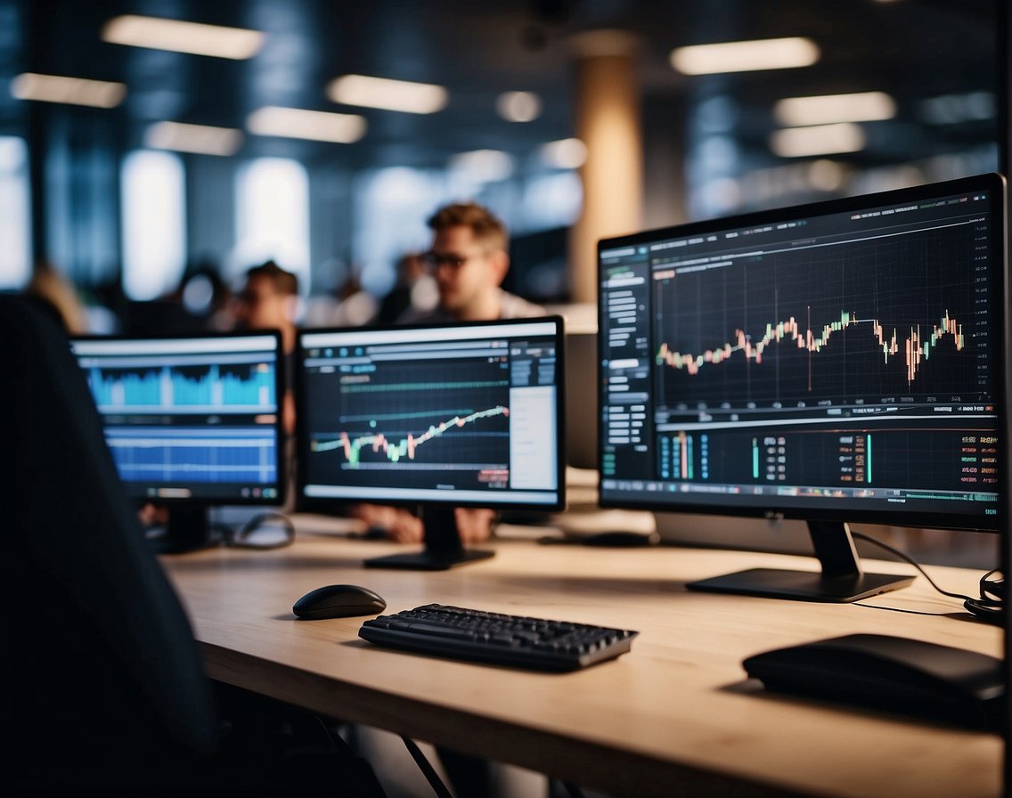 A bustling freelance IT market with charts and income figures