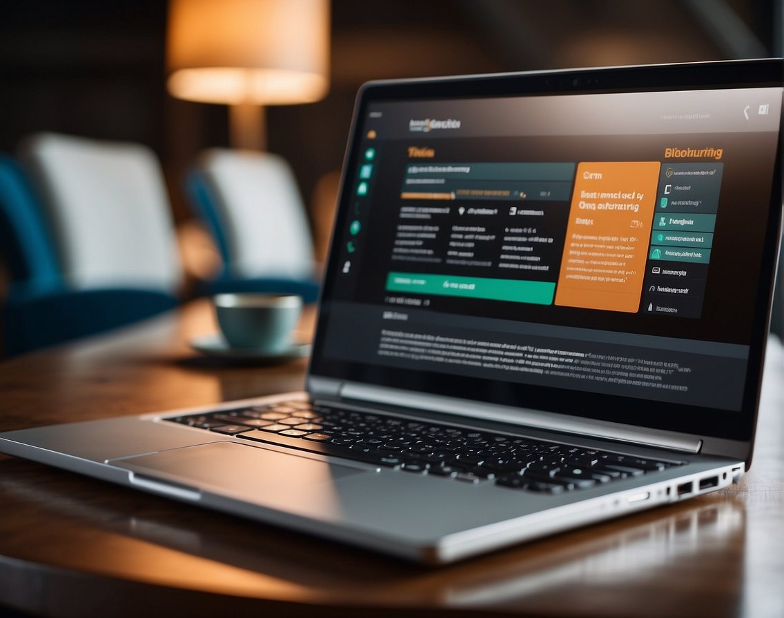 A laptop displaying a virtual onboarding session for remote IT professionals with a checklist of best practices on the screen