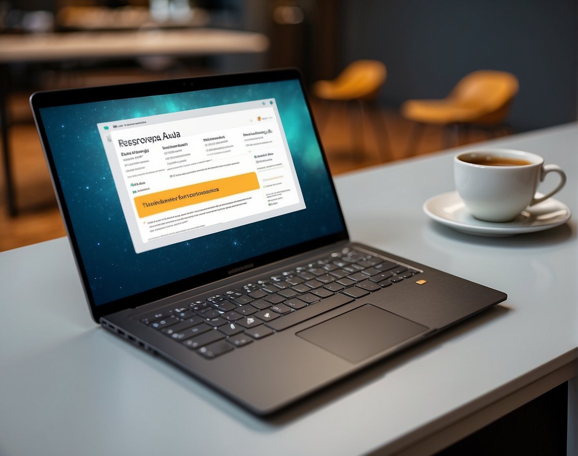 A laptop displaying onboarding best practices for remote IT professionals, surrounded by virtual communication tools and a checklist