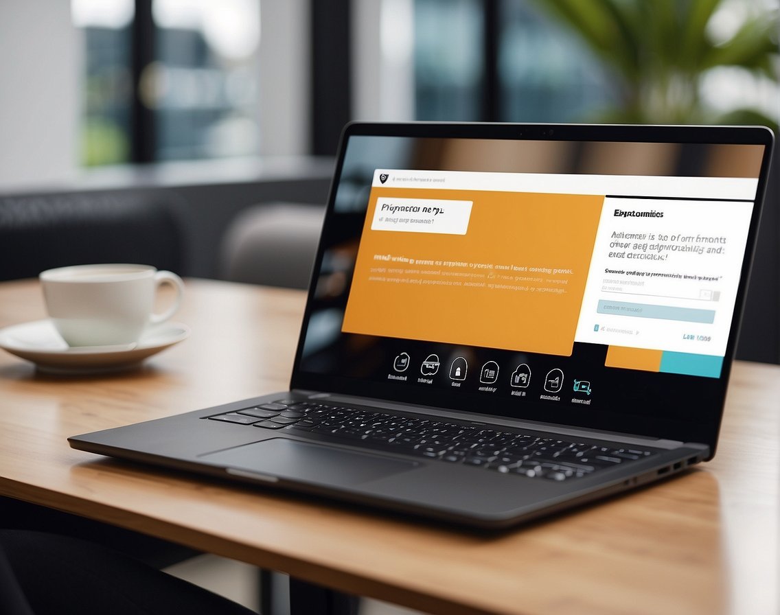A laptop displaying a virtual onboarding session for remote IT professionals with a welcoming message and a checklist of best practices