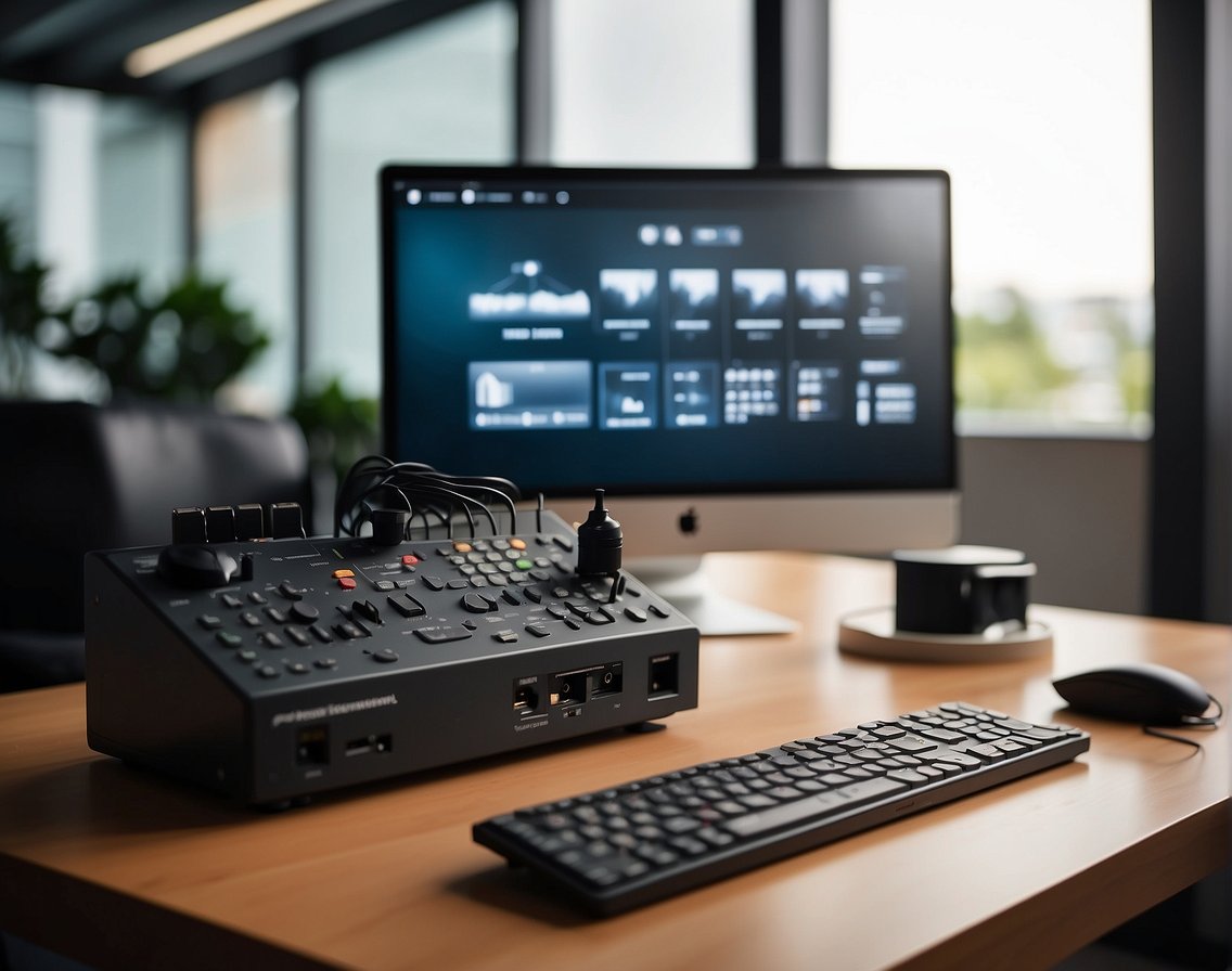 A remote IT professional setting up technical equipment for onboarding