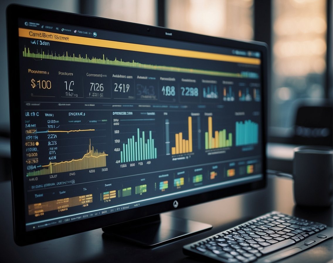 A computer screen displaying data analysis tools for IT recruitment