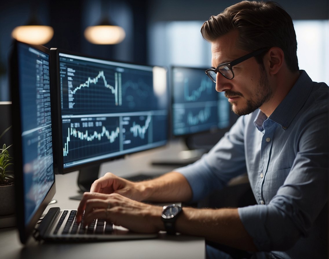 A person analyzing data to improve IT recruitment, identifying the right skills and experience