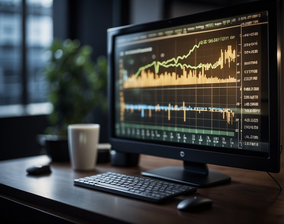 A computer screen displaying data analysis charts and graphs related to IT recruitment strategies