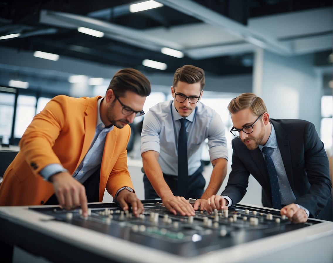 A team of IT recruiters constructing a strong foundation for effective hiring, using collaboration and strategic planning