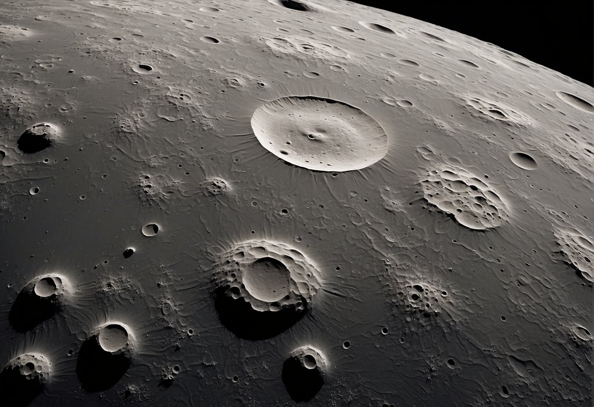 The Lunar Reconnaissance Orbiter scans the moon's surface, capturing detailed images of craters and terrain features