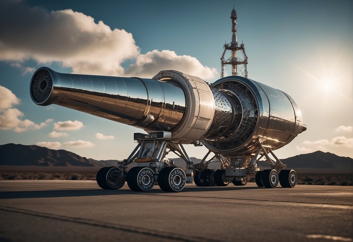 The Electron Rocket stands tall on the launch pad, ready to embark on its pioneering mission to launch small satellites into space. The intricate design and engineering of the rocket is evident in its sleek and futuristic appearance