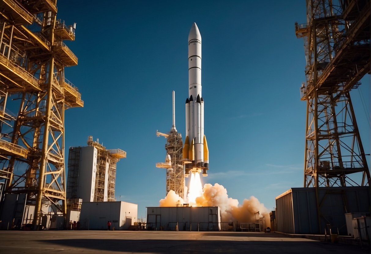 The Electron Rocket sits on the launch pad, ready to pioneer commercial small satellite launches for commercial and scientific missions