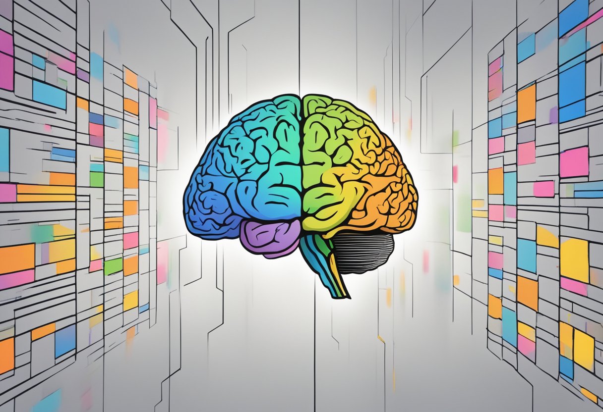 A person's brain with memory and anxiety data being analyzed