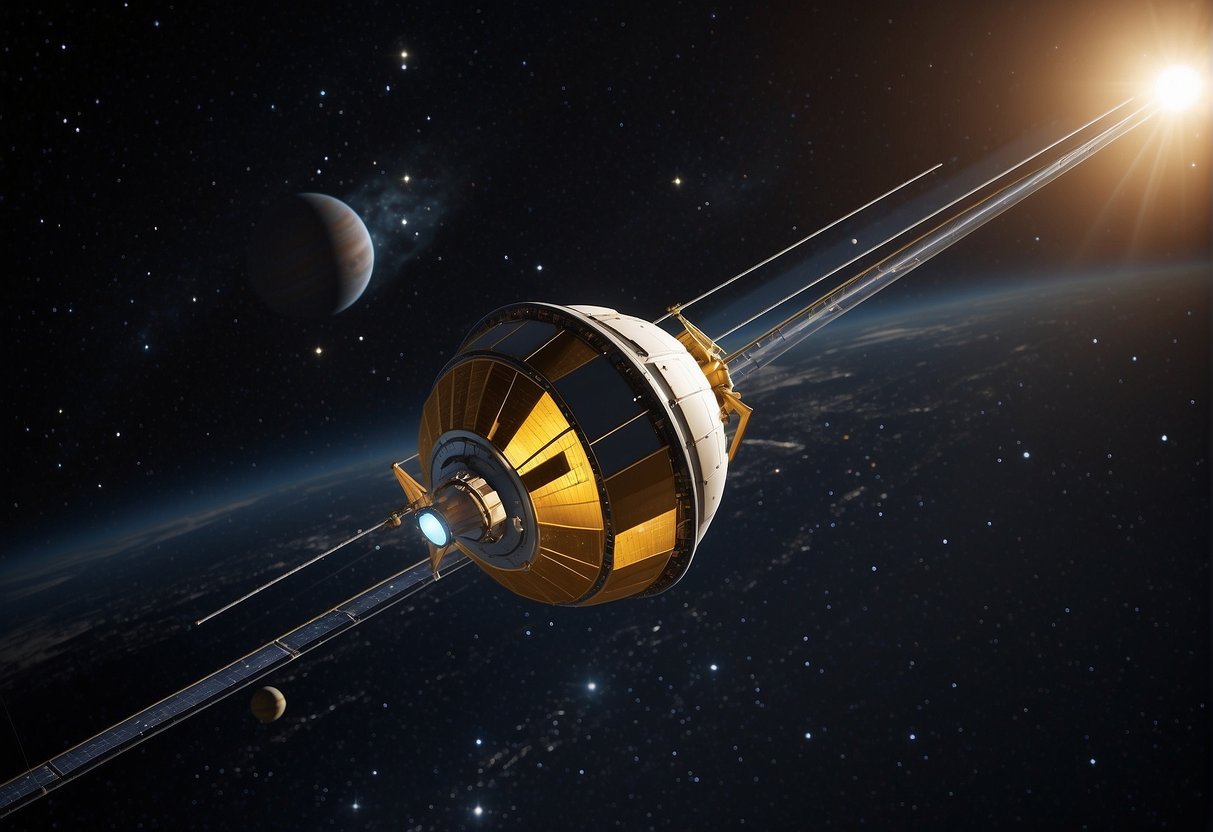 The Kepler spacecraft orbits in space, scanning the stars. Data streams back to Earth, revealing distant planets. Scientists analyze the information, leading to groundbreaking discoveries in exoplanet research