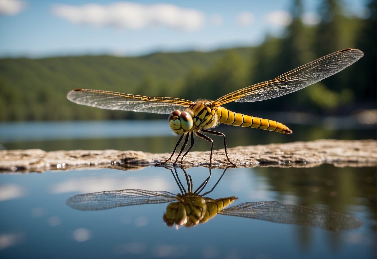 The dragonfly hovers over the methane lake, its scientific instruments scanning the shoreline. The alien landscape stretches out, waiting to be explored