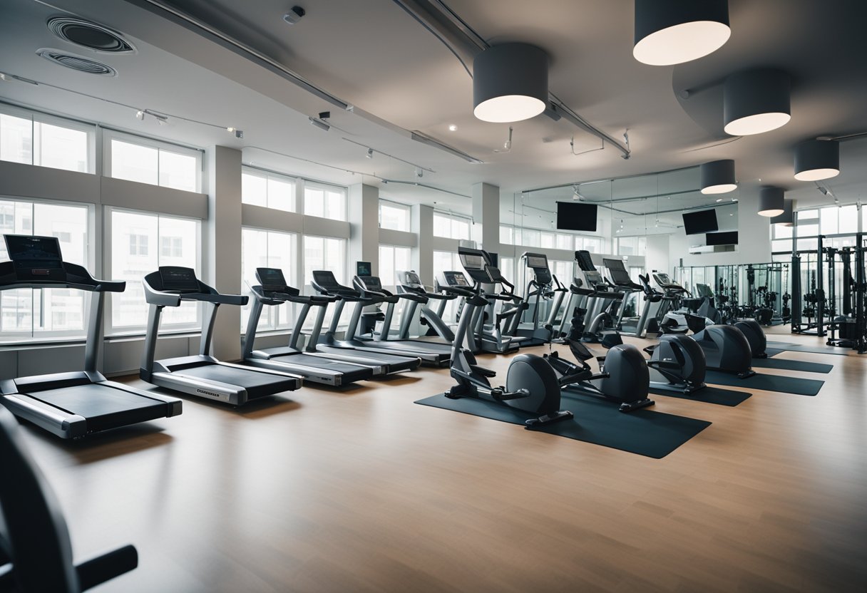 The gym in Berlin, Germany offers modern equipment and various amenities for fitness enthusiasts