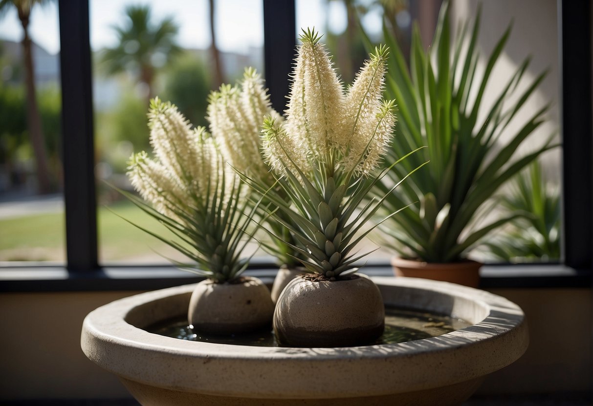 Landscaping with Three Yucca Soapweed Plants: A Guide for Small Window Front Gardens with Fountains