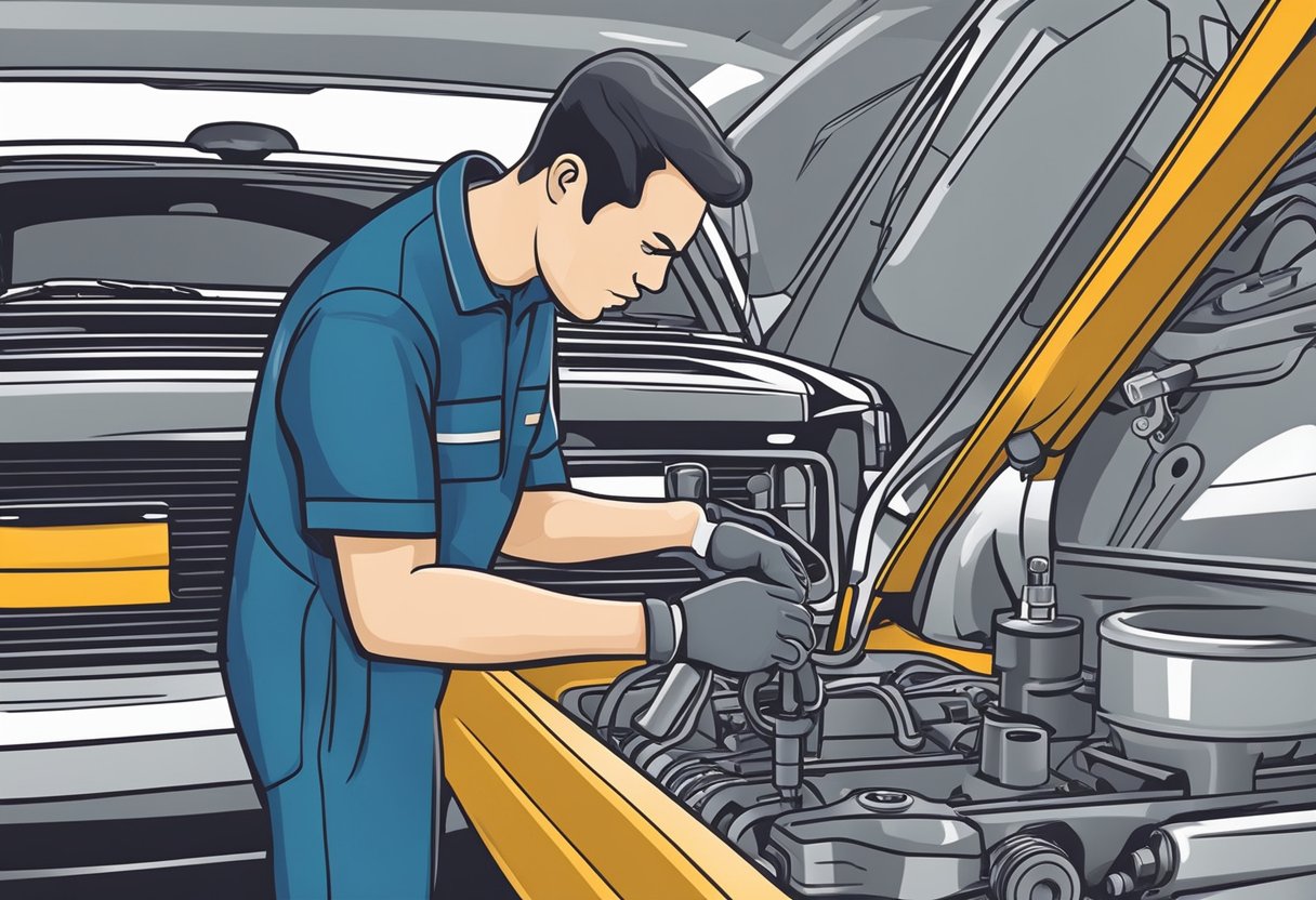 A mechanic checks the knock sensor with a diagnostic tool.

The engine runs smoothly, indicating optimal performance
