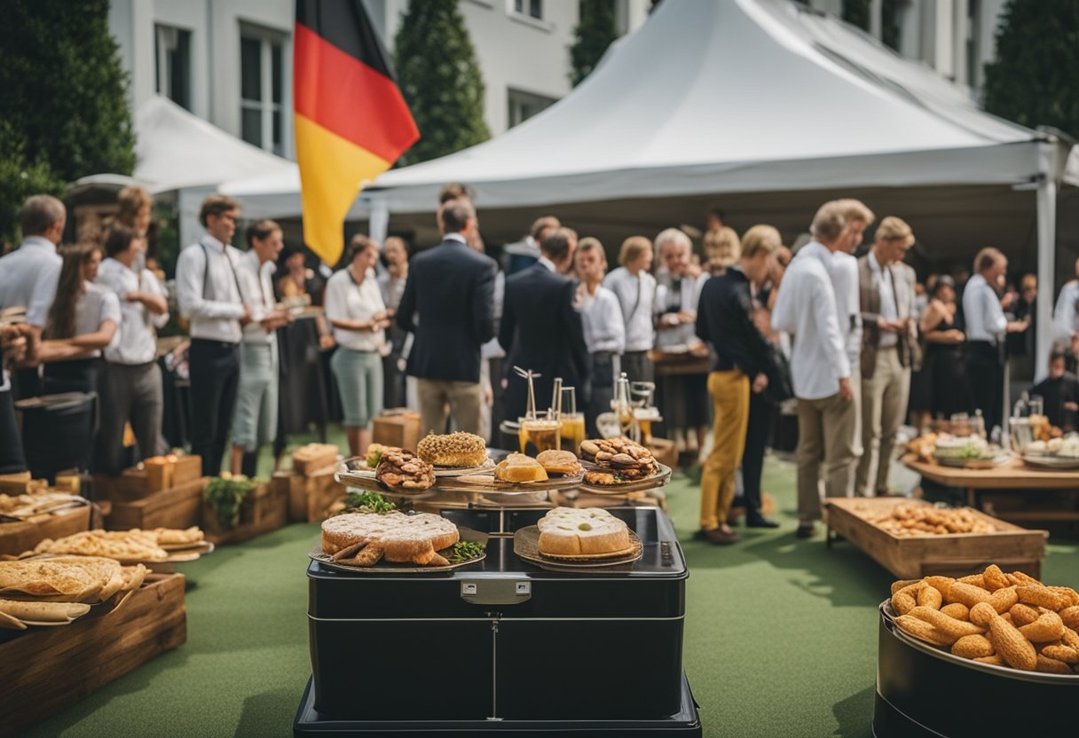 Lebendige kulturelle Veranstaltungen im deutschen Konsulat mit Musik, Kunst und Essen aus Deutschland