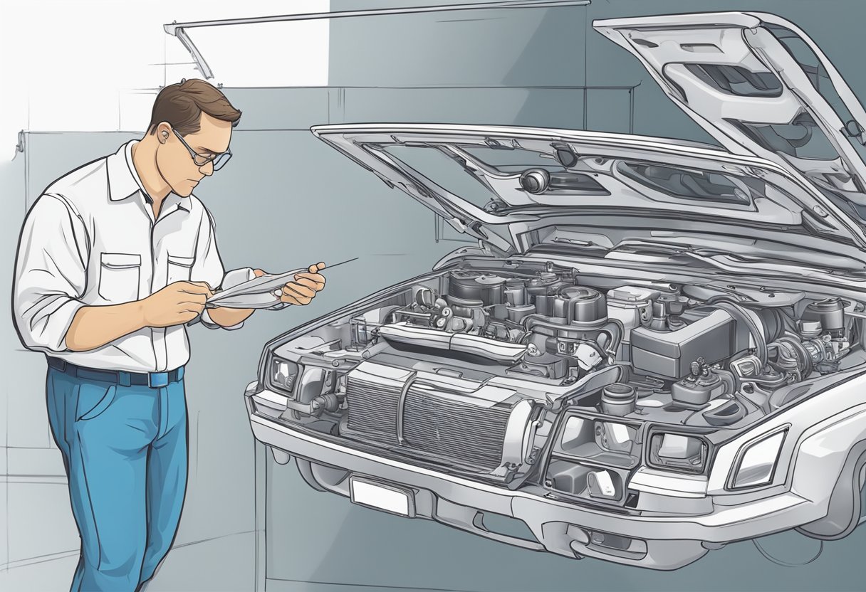 A mechanic holds a throttle actuator, examining its components.

A diagram on a whiteboard shows its functions and failure symptoms