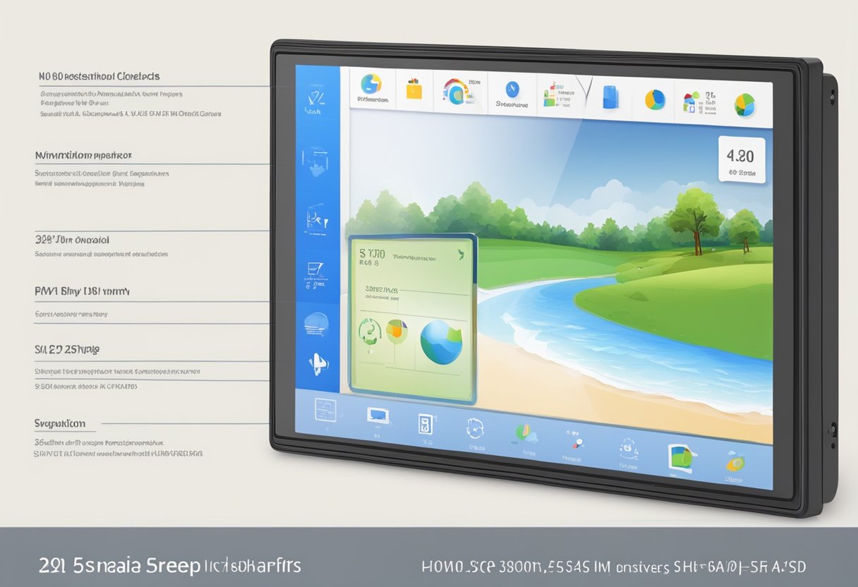 A 5-inch Waveshare LCD touch screen with technical specifications
