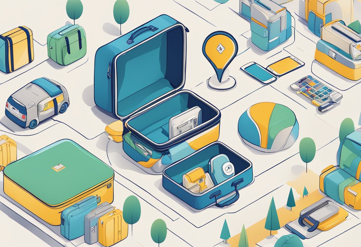 Discover the benefits of integrating GPS trackers into suitcases, showcasing seamless connection with smart devices