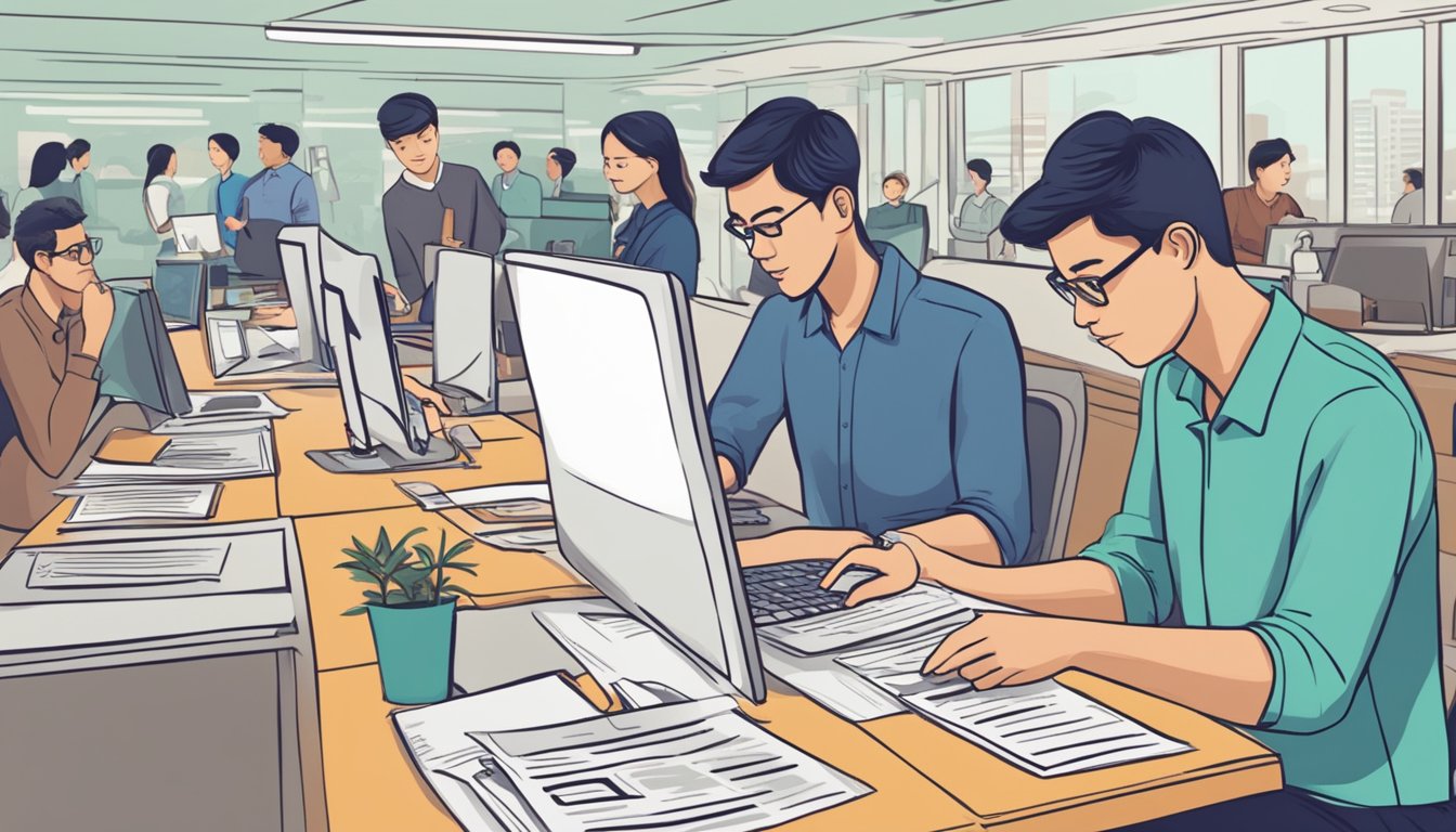 Customers browsing through a list of frequently asked questions with a "pay later" option in Singapore