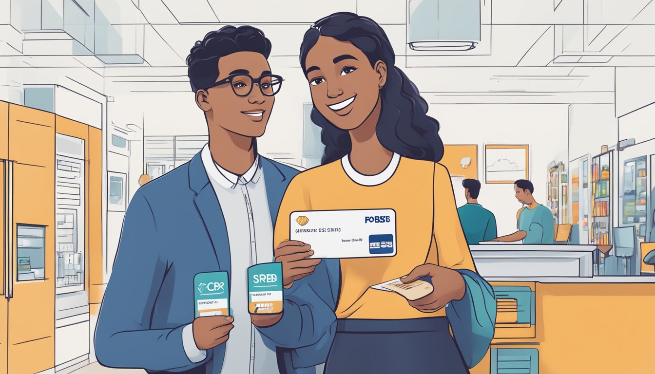 A student holding a POSB debit card with exclusive perks and partnerships