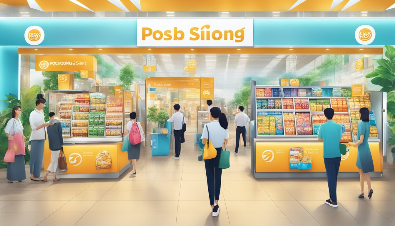 A vibrant display of Exclusive Promotions and Partnerships between POSB Everyday Card and Sheng Siong in Singapore