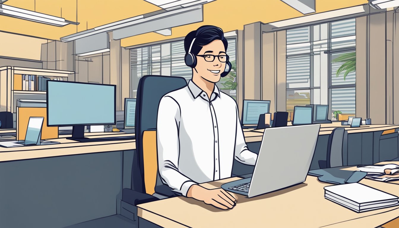 A customer service representative answers questions about POSB loans in Singapore