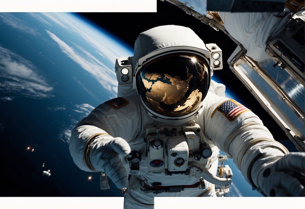 Astronauts navigate through the vast darkness of space, capturing the beauty of shooting stars and the challenges of filming authentic spacewalks for Gravity