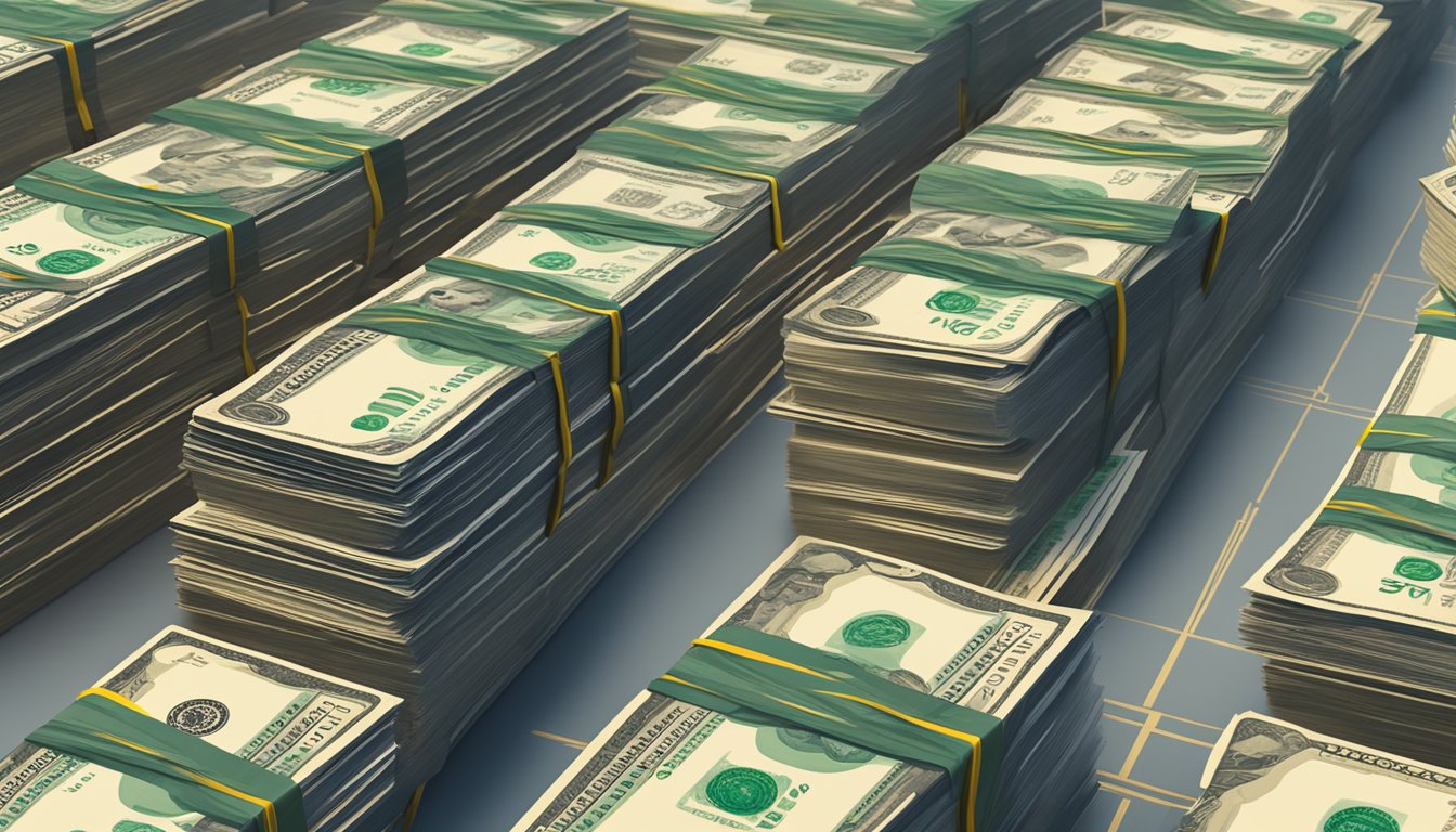 A stack of money grows larger as interest rates and benefits are highlighted next to a POSB Save Account in Singapore
