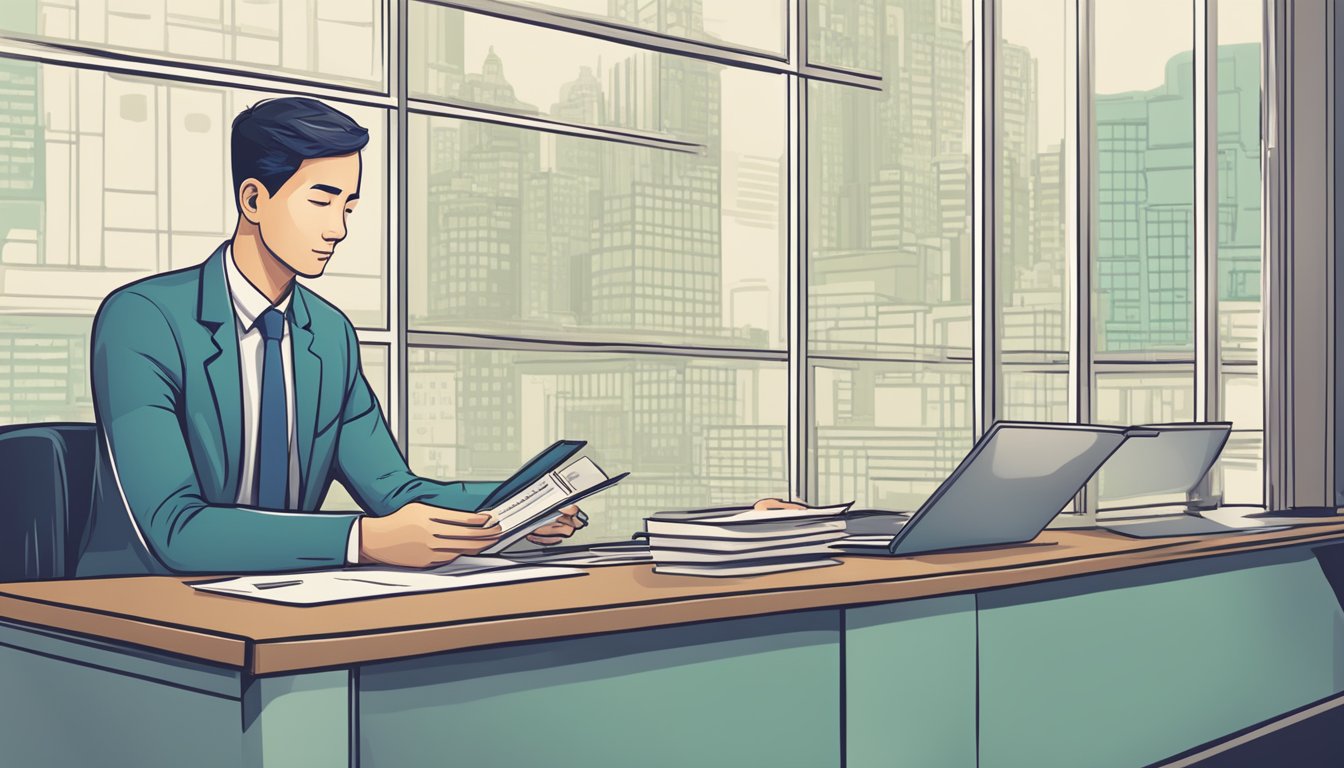 A person carefully comparing different loan offers from reliable money lenders in Singapore