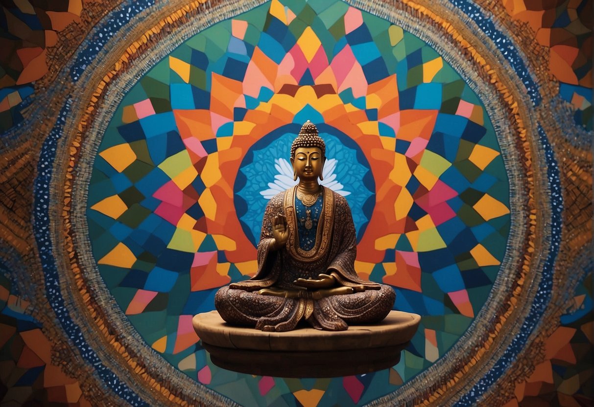 meditation art with buddha